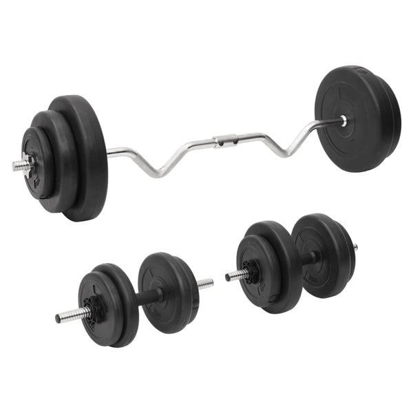 Hauistanko ja käsipainosarja levyillä 60 kg