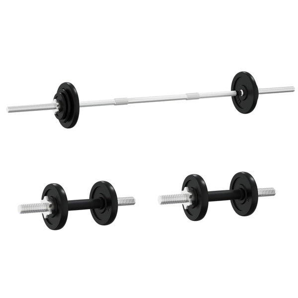 Painonnostotanko ja käsipainosarja levyillä 90 kg valurauta