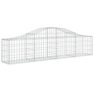 Kaarevat kivikorit 3 kpl 200x30x40/60 cm galvanoitu rauta