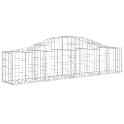 Kaarevat kivikorit 4 kpl 200x30x40/60 cm galvanoitu rauta