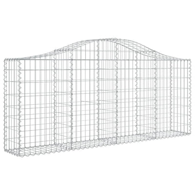 Kaarevat kivikorit 2 kpl 200x30x80/100 cm galvanoitu rauta