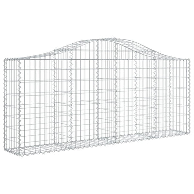 Kaarevat kivikorit 3 kpl 200x30x80/100 cm galvanoitu rauta
