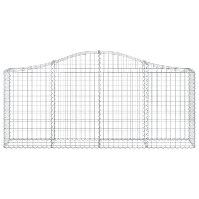 Kaarevat kivikorit 3 kpl 200x30x80/100 cm galvanoitu rauta