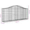 Kaarevat kivikorit 50 kpl 200x30x80/100 cm galvanoitu rauta