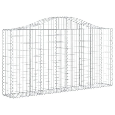 Kaarevat kivikorit 2 kpl 200x30x100/120 cm galvanoitu rauta