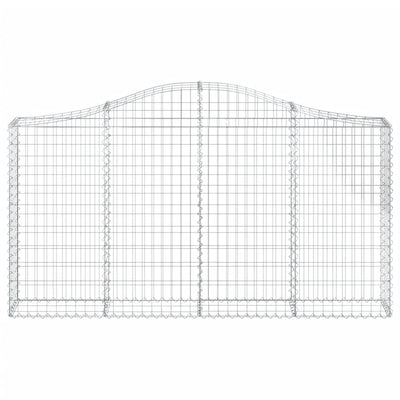 Kaarevat kivikorit 2 kpl 200x30x100/120 cm galvanoitu rauta