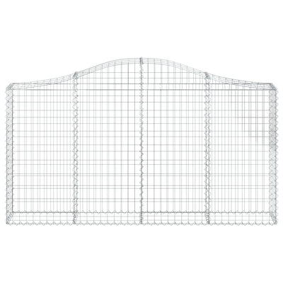 Kaarevat kivikorit 3 kpl 200x30x100/120 cm galvanoitu rauta
