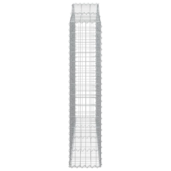 Kaarevat kivikorit 15 kpl 200x30x140/160 cm galvanoitu rauta