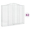 Kaarevat kivikorit 2 kpl 200x30x160/180 cm galvanoitu rauta