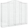 Kaarevat kivikorit 2 kpl 200x30x160/180 cm galvanoitu rauta