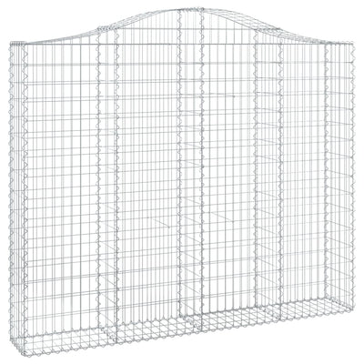 Kaarevat kivikorit 2 kpl 200x30x160/180 cm galvanoitu rauta