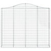 Kaarevat kivikorit 2 kpl 200x30x160/180 cm galvanoitu rauta