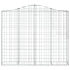 Kaarevat kivikorit 3 kpl 200x30x160/180 cm galvanoitu rauta