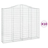 Kaarevat kivikorit 10 kpl 200x30x160/180 cm galvanoitu rauta