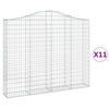Kaarevat kivikorit 11 kpl 200x30x160/180 cm galvanoitu rauta