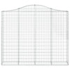Kaarevat kivikorit 12 kpl 200x30x160/180 cm galvanoitu rauta