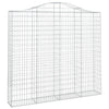 Kaarevat kivikorit 12 kpl 200x30x180/200 cm galvanoitu rauta