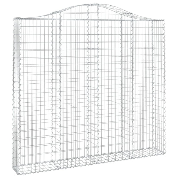 Kaarevat kivikorit 12 kpl 200x30x180/200 cm galvanoitu rauta