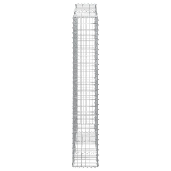 Kaarevat kivikorit 12 kpl 200x30x180/200 cm galvanoitu rauta