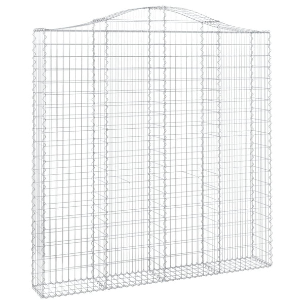 Kaarevat kivikorit 4 kpl 200x30x200/220 cm galvanoitu rauta