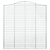 Kaarevat kivikorit 4 kpl 200x30x200/220 cm galvanoitu rauta