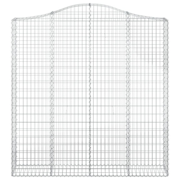 Kaarevat kivikorit 4 kpl 200x30x200/220 cm galvanoitu rauta