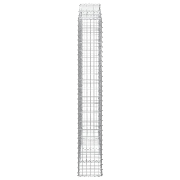 Kaarevat kivikorit 4 kpl 200x30x200/220 cm galvanoitu rauta