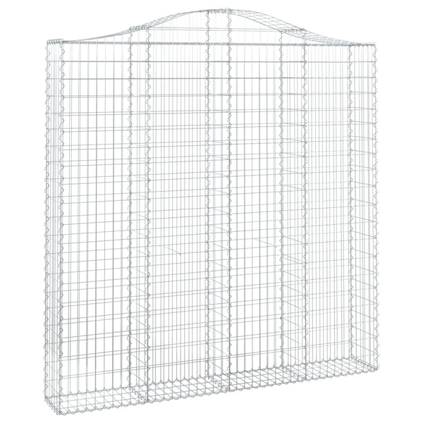Kaarevat kivikorit 5 kpl 200x30x200/220 cm galvanoitu rauta