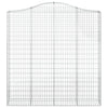 Kaarevat kivikorit 5 kpl 200x30x200/220 cm galvanoitu rauta