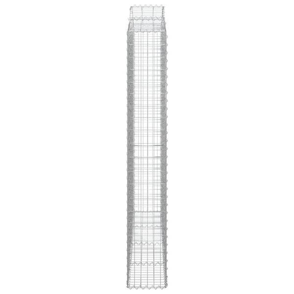 Kaarevat kivikorit 5 kpl 200x30x200/220 cm galvanoitu rauta