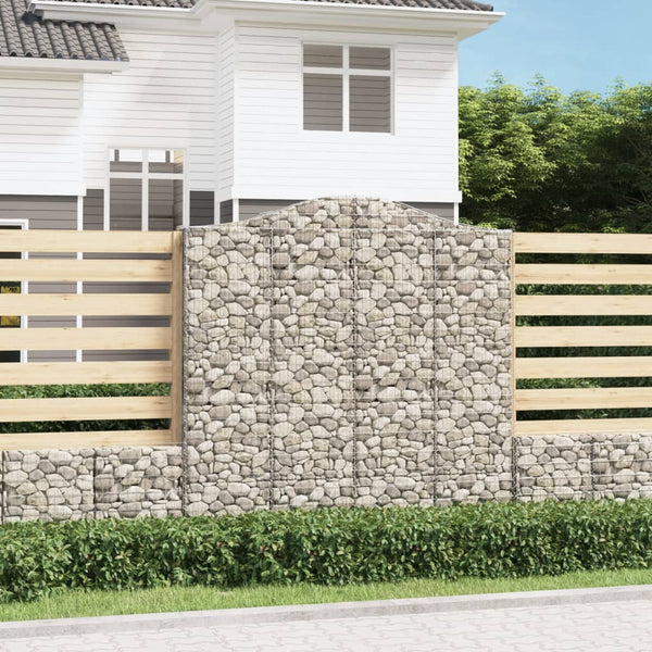 Kaarevat kivikorit 5 kpl 200x30x200/220 cm galvanoitu rauta