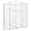 Kaarevat kivikorit 8 kpl 200x30x200/220 cm galvanoitu rauta