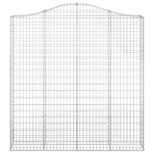 Kaarevat kivikorit 8 kpl 200x30x200/220 cm galvanoitu rauta