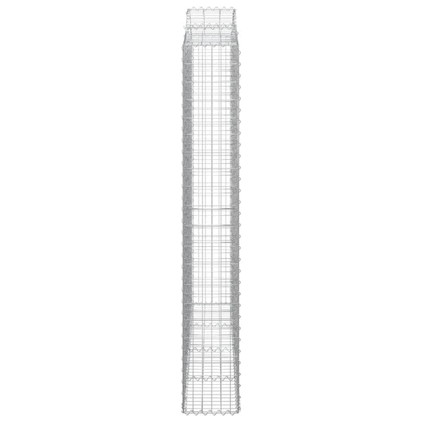 Kaarevat kivikorit 8 kpl 200x30x200/220 cm galvanoitu rauta