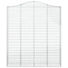 Kaarevat kivikorit 2 kpl 200x30x220/240 cm galvanoitu rauta