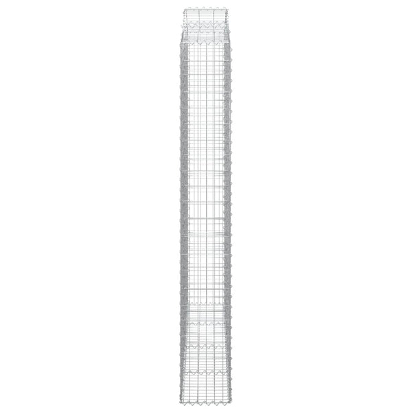 Kaarevat kivikorit 2 kpl 200x30x220/240 cm galvanoitu rauta