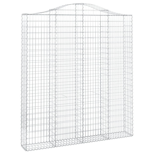 Kaarevat kivikorit 3 kpl 200x30x220/240 cm galvanoitu rauta
