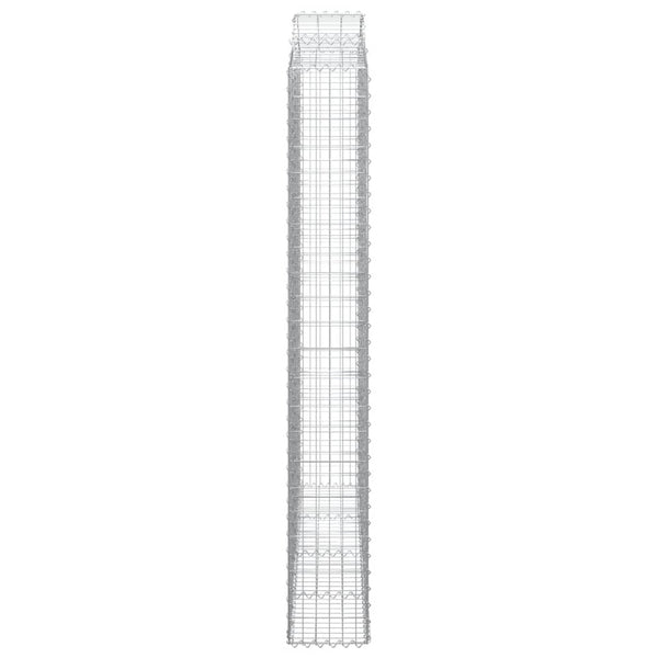 Kaarevat kivikorit 3 kpl 200x30x220/240 cm galvanoitu rauta