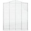 Kaarevat kivikorit 5 kpl 200x30x220/240 cm galvanoitu rauta