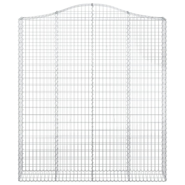 Kaarevat kivikorit 5 kpl 200x30x220/240 cm galvanoitu rauta