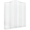 Kaarevat kivikorit 7 kpl 200x30x220/240 cm galvanoitu rauta