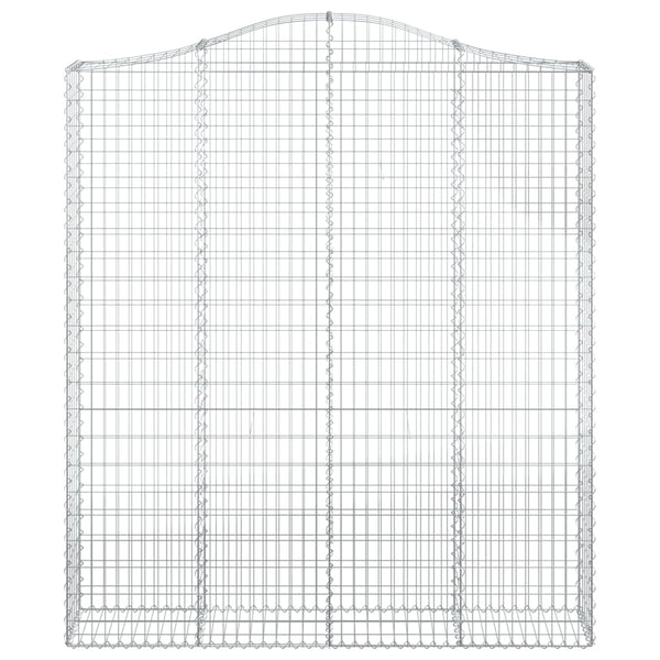 Kaarevat kivikorit 7 kpl 200x30x220/240 cm galvanoitu rauta