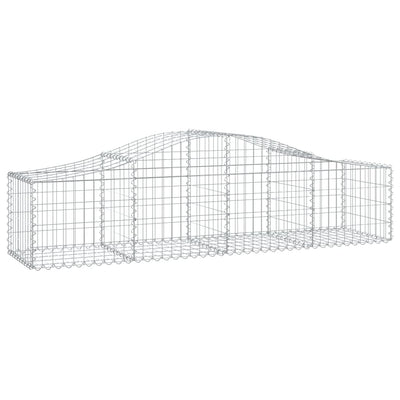 Kaarevat kivikorit 3 kpl 200x50x40/60 cm galvanoitu rauta
