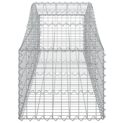 Kaarevat kivikorit 3 kpl 200x50x40/60 cm galvanoitu rauta