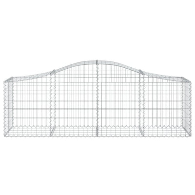 Kaarevat kivikorit 2 kpl 200x50x60/80 cm galvanoitu rauta