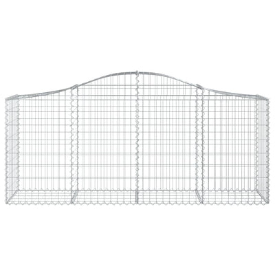 Kaarevat kivikorit 2 kpl 200x50x80/100 cm galvanoitu rauta