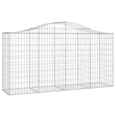 Kaarevat kivikorit 3 kpl 200x50x100/120 cm galvanoitu rauta