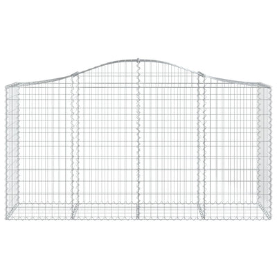 Kaarevat kivikorit 3 kpl 200x50x100/120 cm galvanoitu rauta