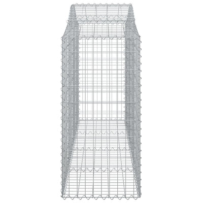 Kaarevat kivikorit 3 kpl 200x50x100/120 cm galvanoitu rauta