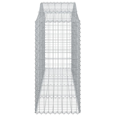 Kaarevat kivikorit 2 kpl 200x50x120/140 cm galvanoitu rauta